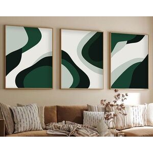 Imagine Set 3 tablouri decorative, Huhu204, Lemn masiv, Multicolor
