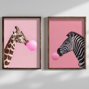 Imagine Set 2 tablouri decorative, HUM107, Cadru: 100% MOLID, Multicolor