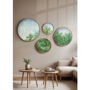 Imagine Set 4 tablouri decorative, Huhu294, Dimensiune: 45 x 45 cm (1 bucată), Multicolor