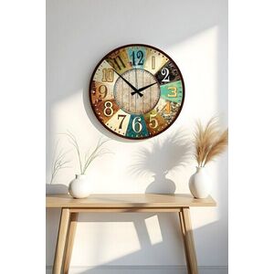 Imagine Ceas de perete, Huhuas00007, Dimensiune: 50 x 50 cm (1 bucată), Multicolor