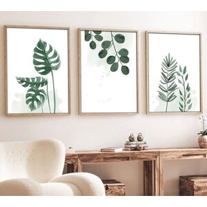 Imagine Set 3 tablouri decorative, Huhu193, Lemn masiv, Multicolor