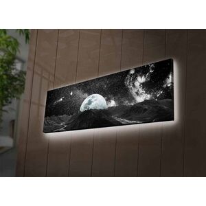 Imagine Tablou decorativ cu lumina LED, 3090NASA-009, 30 x 90 cm, Multicolor