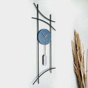 Imagine Ceas de perete, Ken, Diametru: 75 cm, Albastru gri