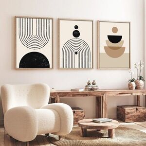 Imagine Set 3 tablouri decorative, Huhu262, Lemn masiv, Multicolor