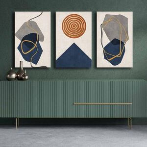 Imagine Set 3 tablouri decorative, 3P4570GSC-008, Lemn, Multicolor