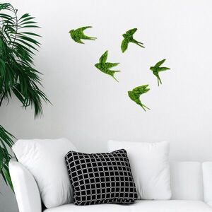 Imagine Decoratiune de perete, Swallows, 19 x 18 cm, Verde