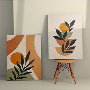Imagine Set 2 tablouri decorative, 2KNV4271, Lemn, Multicolor