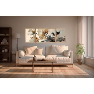 Imagine Set 3 tablouri decorative, Huhu303, Lemn masiv, Multicolor