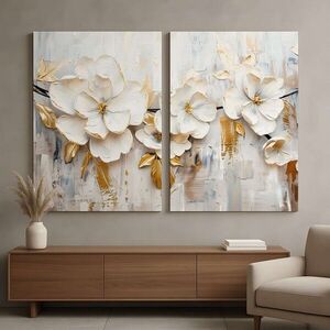 Imagine Set 2 tablouri decorative, DEV4, Lemn, Multicolor