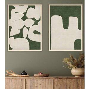 Imagine Set 2 tablouri decorative, Huhu202, Lemn masiv, Multicolor