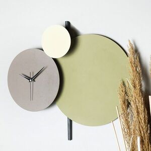Imagine Ceas de perete, Pavimento, ø48 cm, Verde / Gri / Crem