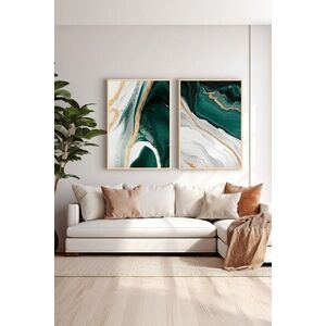 Imagine Set 2 tablouri decorative, Ersy2Lımodel4-Ahsap, MDF, Multicolor