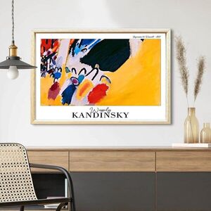 Imagine Tablou decorativ, 4262AHSKANDINSKY-017, Suport din 100% MDF (Grosime: 2, 7 mm), Multicolor