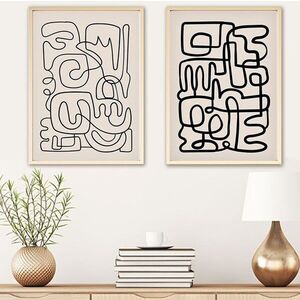 Imagine Set 2 tablouri decorative, Huhu184, Lemn masiv, Multicolor
