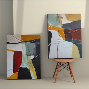 Imagine Set 2 tablouri decorative, 2KNV4354, Lemn, Multicolor