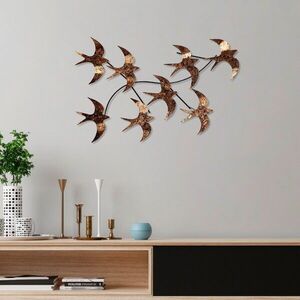 Imagine Decoratiune de perete, Flying Birds 3, Dimensiuni: 69 x 41 x 7 cm, Multicolor