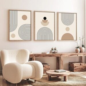 Imagine Set 3 tablouri decorative, Huhu261, Lemn masiv, Multicolor