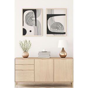 Imagine Set 2 tablouri decorative, Huhu76, Lemn masiv, Multicolor