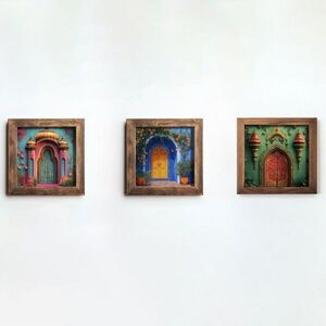 Imagine Set 3 tablouri decorative, UKZM072, Imprimat UV, Multicolor