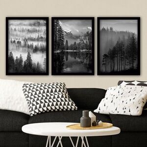 Imagine Set 3 tablouri decorative, 3SC07, Plastic, Multicolor