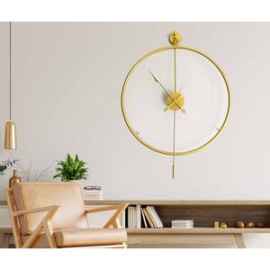Imagine Ceas de perete, Mclock-00103, Lățime: 58 cm Înălțime: 80 cm Adâncime: 7 cm, Auriu