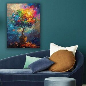 Imagine Tablou decorativ, KNV9989, Rama din lemn (grosime 3 cm), Multicolor