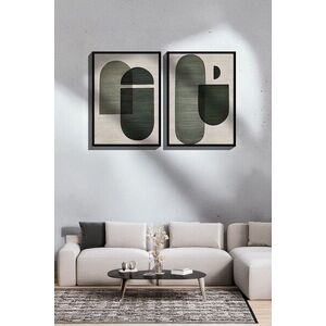 Imagine Set 2 tablouri decorative, Ersy2Lımodel41-Sıyah, MDF, Multicolor