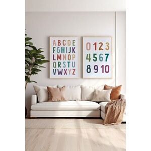 Imagine Set 2 tablouri decorative, Ersy2Lımodel43-Ahsap, MDF, Multicolor