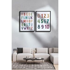 Imagine Set 2 tablouri decorative, Ersy2Lımodel43-Sıyah, MDF, Multicolor