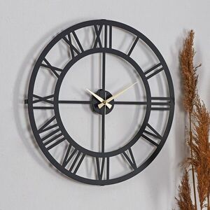 Imagine Ceas de perete, Roman Numeral, Diametru: 50 cm, Negru