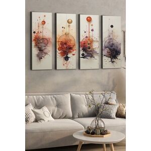 Imagine Set 4 tablouri decorative, Ersycnvs4Asm1, Dimensiune: 30 x 90 cm (4 bucăți), Multicolor