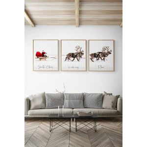 Imagine Set 3 tablouri decorative, Nwyearmdl16, MDF, Multicolor