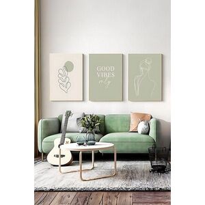 Imagine Set 3 tablouri decorative, Artsycllct13, MDF, Multicolor