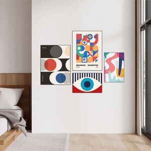 Imagine Set 4 tablouri decorative, Mdf, Imprimare digitala, Multicolor