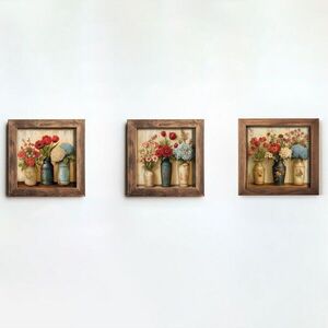 Imagine Set 3 tablouri decorative, UKZM064, Imprimat UV, Multicolor