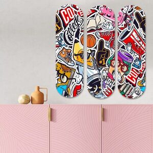Imagine Set 3 tablouri decorative, 3KY3792, Imprimat UV, Multicolor