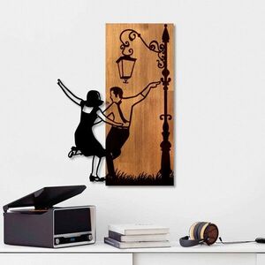 Imagine Decoratiune de perete, La La Land, Lățime: 42 cm, Nuc / Negru