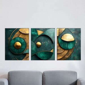 Imagine Set 3 tablouri decorative, Mdf, Imprimare digitala, Multicolor