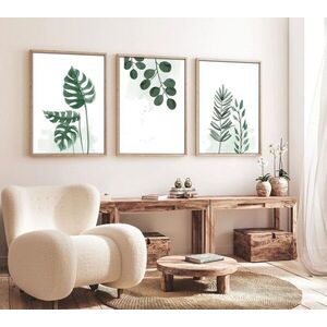 Imagine Set 3 tablouri decorative, Huhu193, Lemn masiv, Multicolor