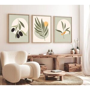 Imagine Set 3 tablouri decorative, Huhu116, Lemn masiv, Multicolor