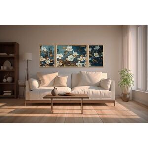Imagine Set 3 tablouri decorative, Huhu312, Lemn masiv, Multicolor
