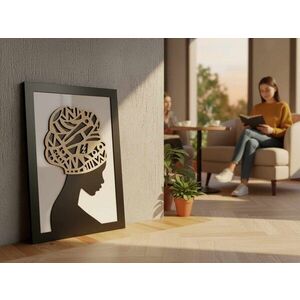 Imagine Tablou decorativ, Charm, Dimensiuni: 47, 5 x 68 cm, Alb/Negru