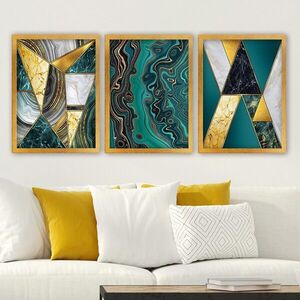 Imagine Set 3 tablouri decorative, 3AC171, Plastic, Multicolor