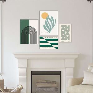 Imagine Set 4 tablouri decorative, Mdf, Imprimare digitala, Multicolor