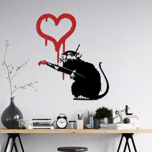 Imagine Decoratiune de perete, Banksy Metal 08, (Grosime: 1, 5 mm), Alb