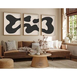 Imagine Set 3 tablouri decorative, Huhu199, Lemn masiv, Multicolor