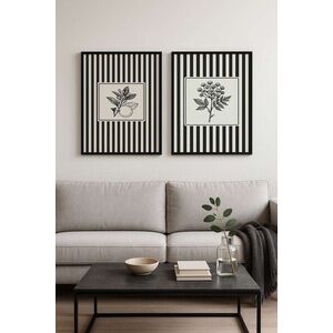 Imagine Set 2 tablouri decorative, Czgl5-50 x 70, Lemn masiv, Multicolor