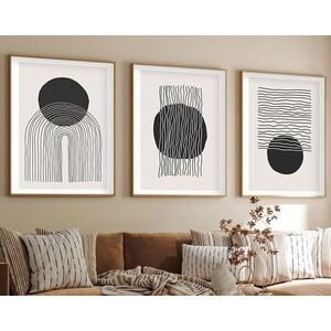Imagine Set 3 tablouri decorative, Huhu213, Lemn masiv, Multicolor