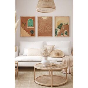 Imagine Set 3 tablouri decorative, 3Dartsohoset27, MDF, Multicolor