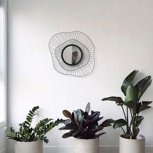 Imagine Oglinda decorativa, Euro Flora WM-015, Dimensiuni: 69 x 8 x 60 cm, Negru